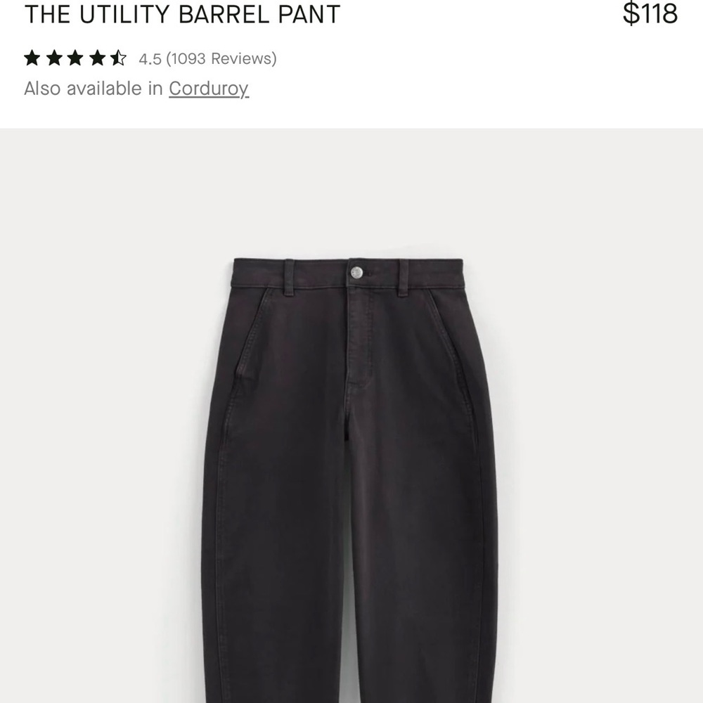 Utility Barrel Pant in Black, White and Tan